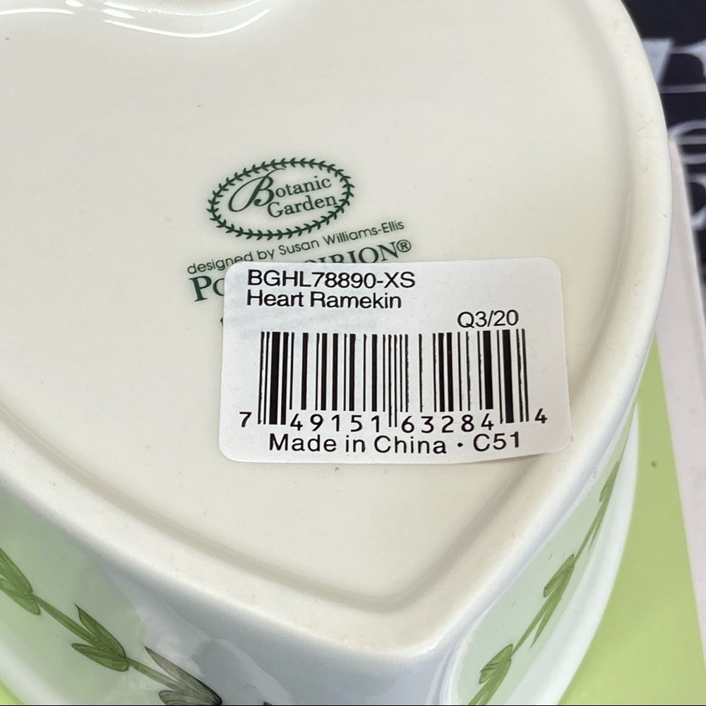 PORTMEIRION Botanic Garden Decorative Heart Ramekin Set-NIB-🔥FINAL PRICE🔥 - Picture 10 of 14